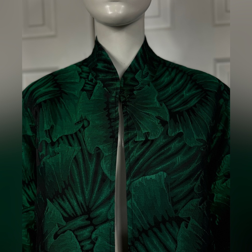 Caroline rose Elegant Green embroidered Women's Jacket K-31 - Picture 8 of 14
